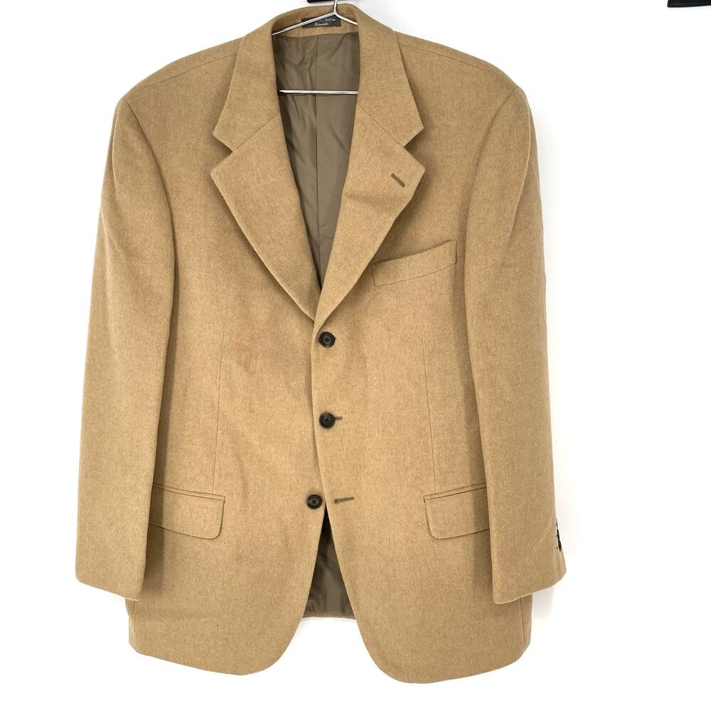 Ultimo uomo Made in Canada Cashmere Tan Blazer Men's Size L